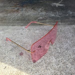 Classic Pretty In Pink Retro Sunglasses